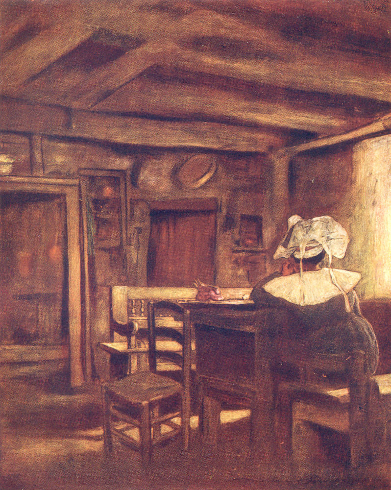 FINISTERE BRITTANY BRETAGNE. Meditation 1905 old antique vintage print picture